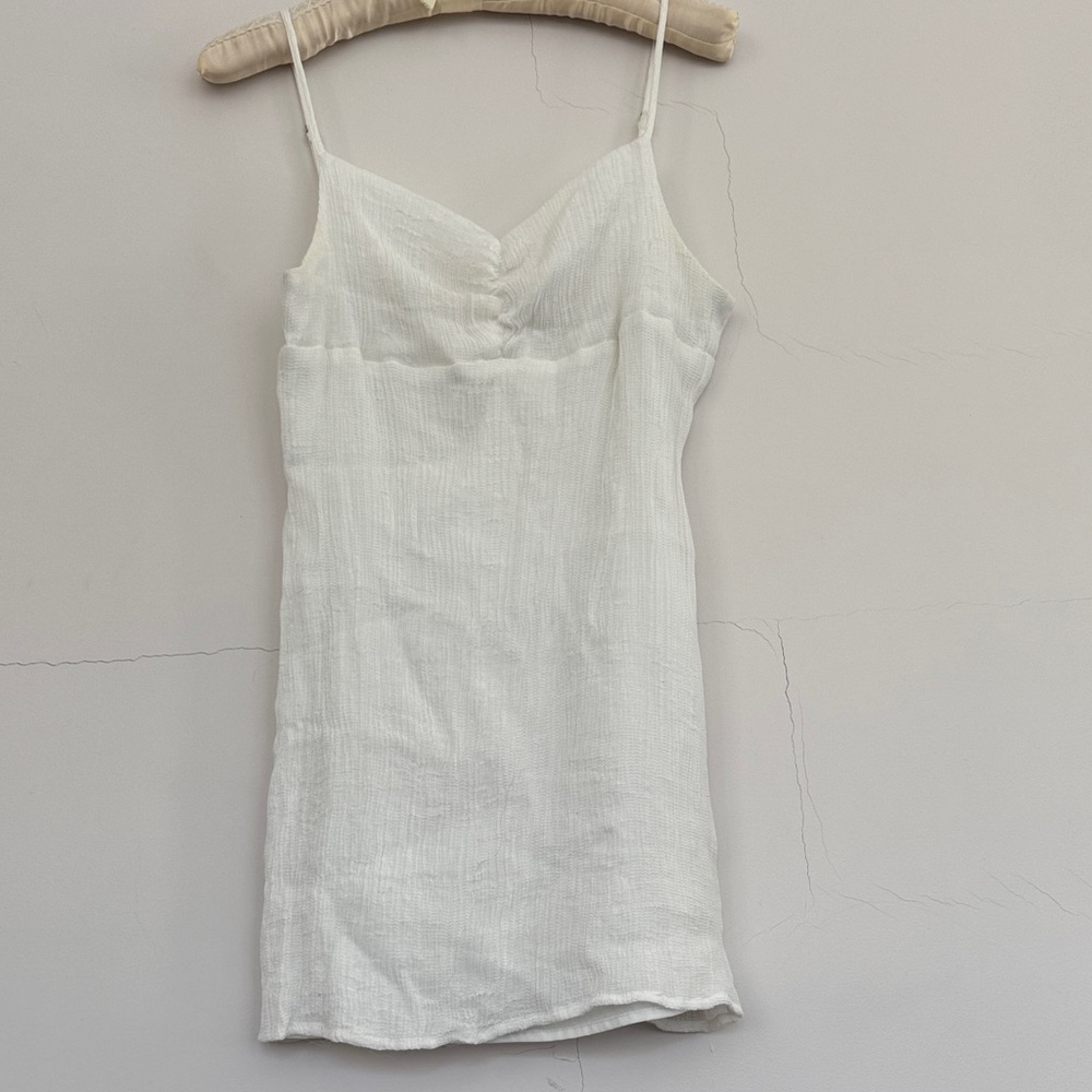 LA Hearts White Spaghetti Strap Slip Dress, Lined, Adjustable Straps, Small